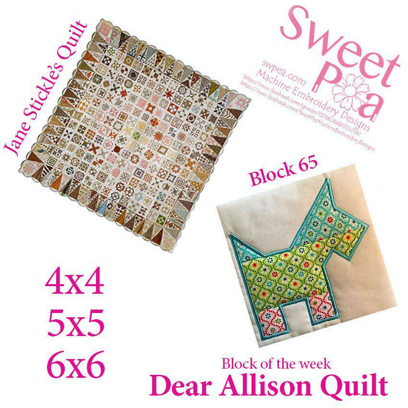 Dear Allison block 65 - Sweet Pea