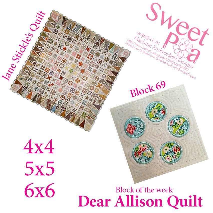 Dear Allison 69 and bonus border block 70 - Sweet Pea Australia In the hoop machine embroidery designs. in the hoop project, in the hoop embroidery designs, craft in the hoop project, diy in the hoop project, diy craft in the hoop project, in the hoop embroidery patterns, design in the hoop patterns, embroidery designs for in the hoop embroidery projects, best in the hoop machine embroidery designs perfect for all hoops and embroidery machines