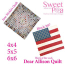Dear Allison quilt block 207 in the 4x4 5x5 6x6 - Sweet Pea