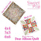 Dear Allison quilt block 116 in the 4x4 5x5 6x6 hoop machine embroidery design - Sweet Pea