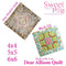 Dear Allison quilt block 124 in the 4x4 5x5 6x6 hoop machine embroidery design - Sweet Pea