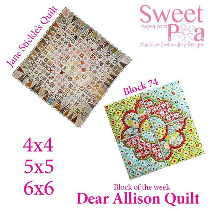 Dear Allison block 74 - Sweet Pea