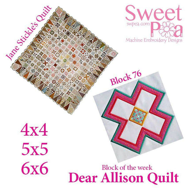 Dear Allison block 76 - Sweet Pea