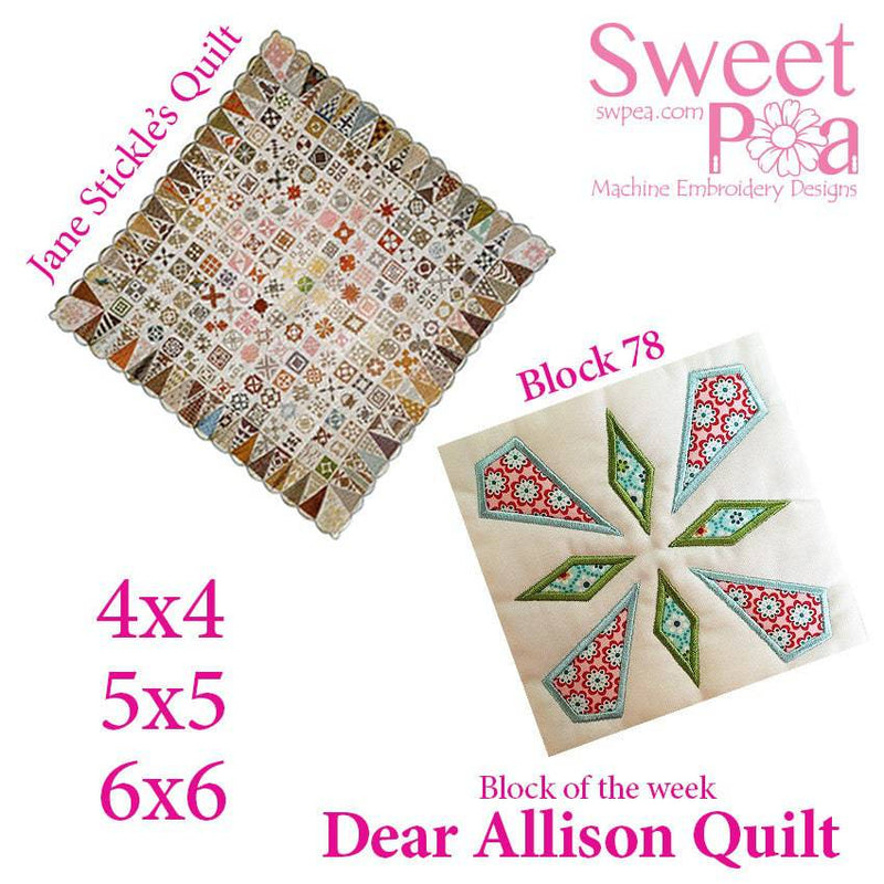 Dear Allison block 78 - Sweet Pea