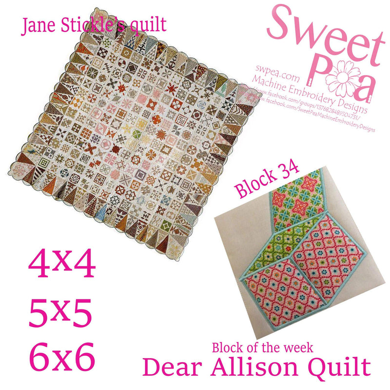 Dear Allison block 34 - Sweet Pea