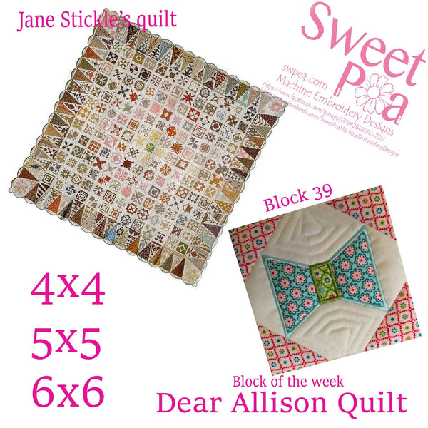 Dear Allison block 39 - Sweet Pea
