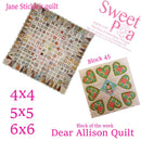 Dear Allison block 45 - Sweet Pea
