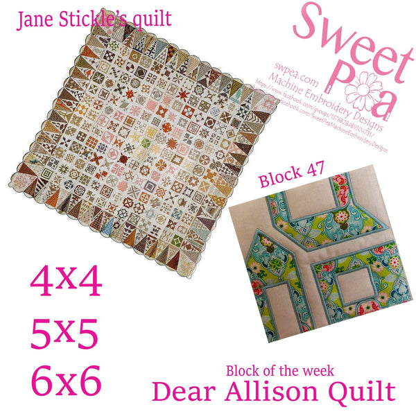 Dear Allison block 47 - Sweet Pea