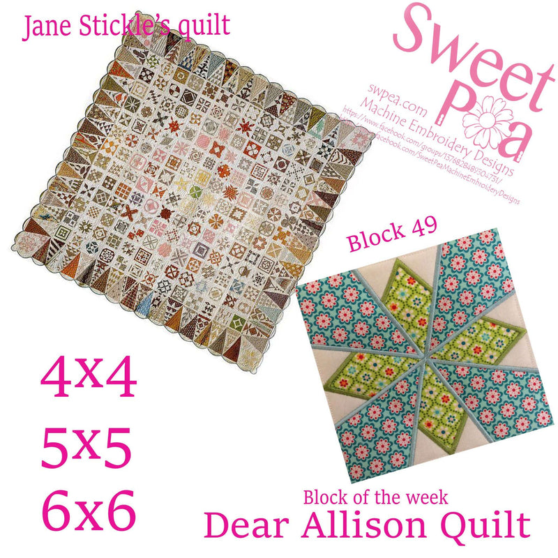 Dear Allison block 49 - Sweet Pea