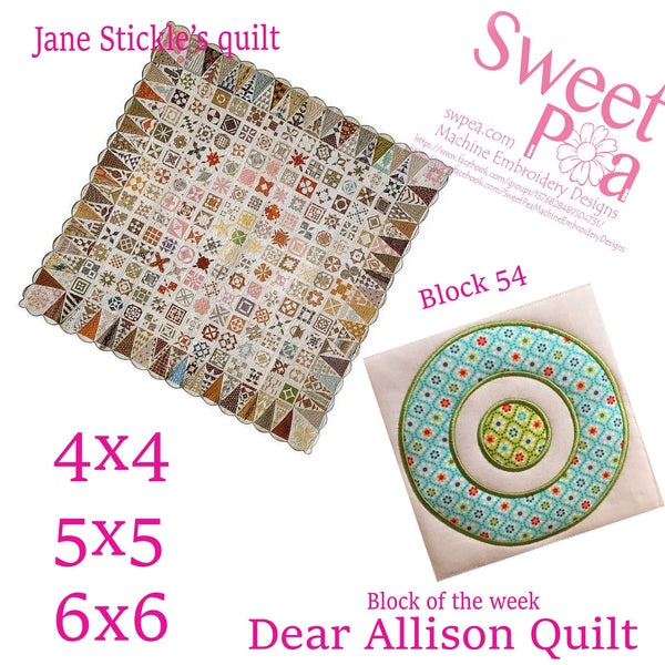 Dear Allison block 54 - Sweet Pea