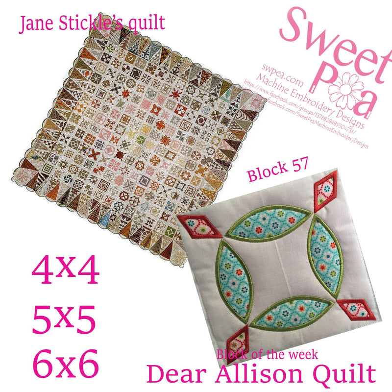 Dear Allison block 57 - Sweet Pea