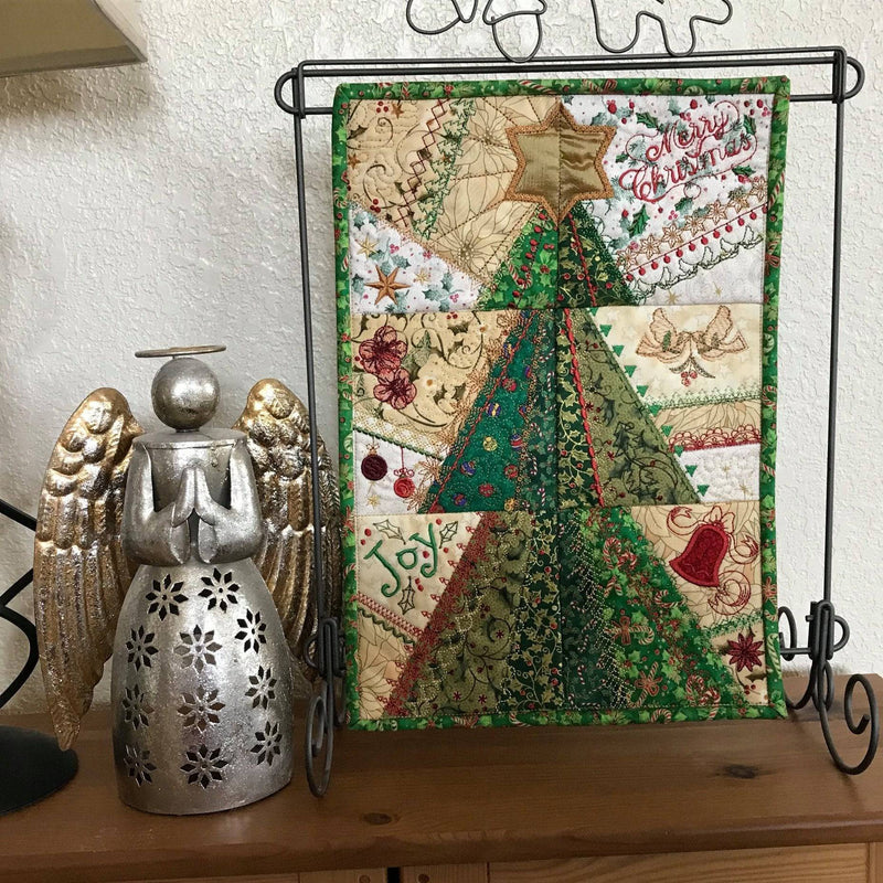 Patchwork Christmas Tree Wall Hanging / Runner  4x4 5x5 6x6 - Sweet Pea