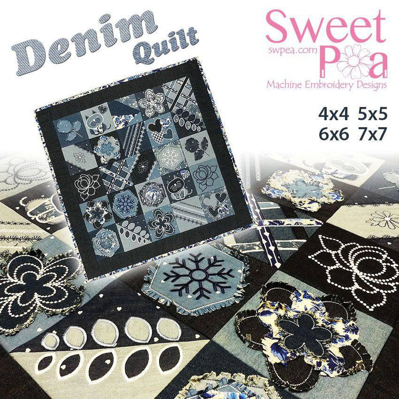 Quilting With Denim - Free Rag Quilt Pattern | Hangry Fork