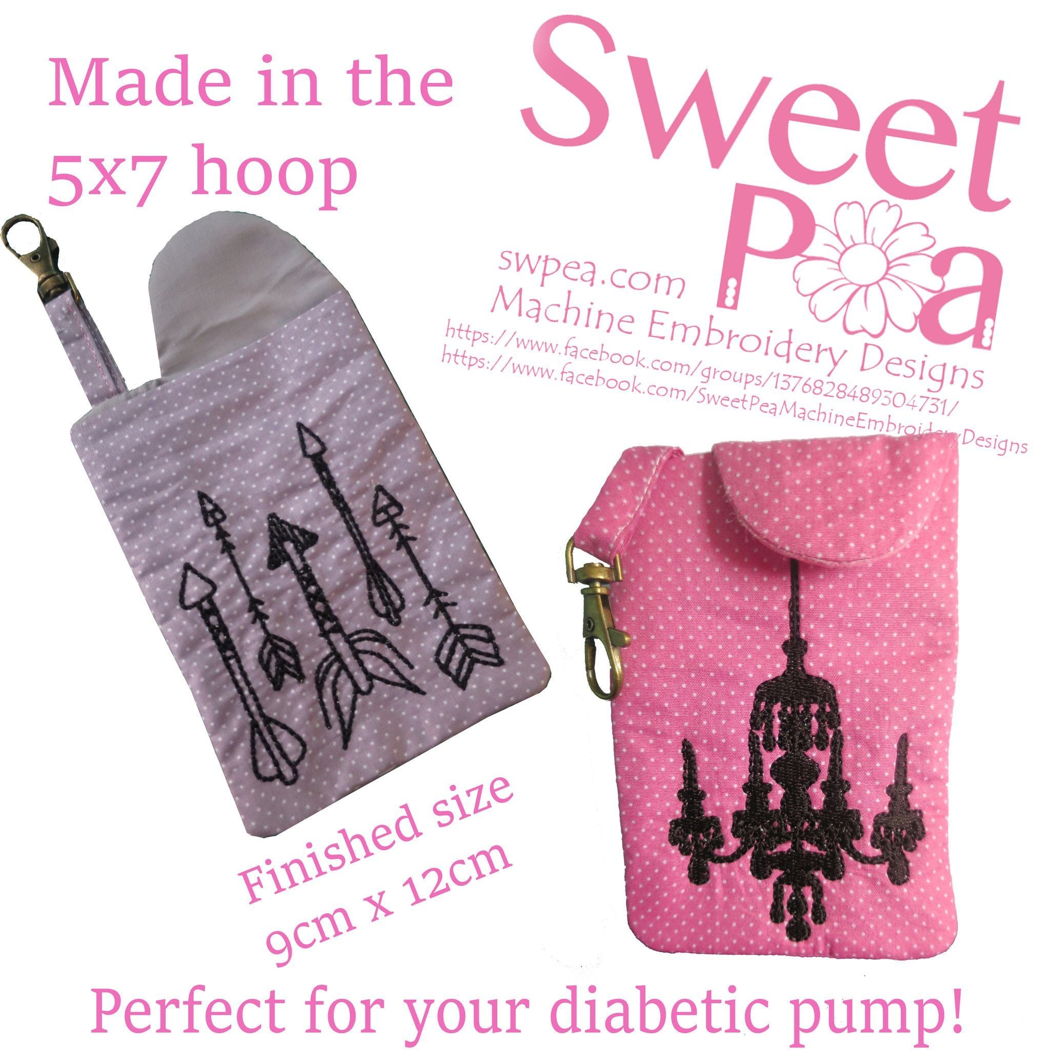 Diabetic pump case 5x7 - Sweet Pea Australia In the hoop machine embroidery designs. in the hoop project, in the hoop embroidery designs, craft in the hoop project, diy in the hoop project, diy craft in the hoop project, in the hoop embroidery patterns, design in the hoop patterns, embroidery designs for in the hoop embroidery projects, best in the hoop machine embroidery designs perfect for all hoops and embroidery machines