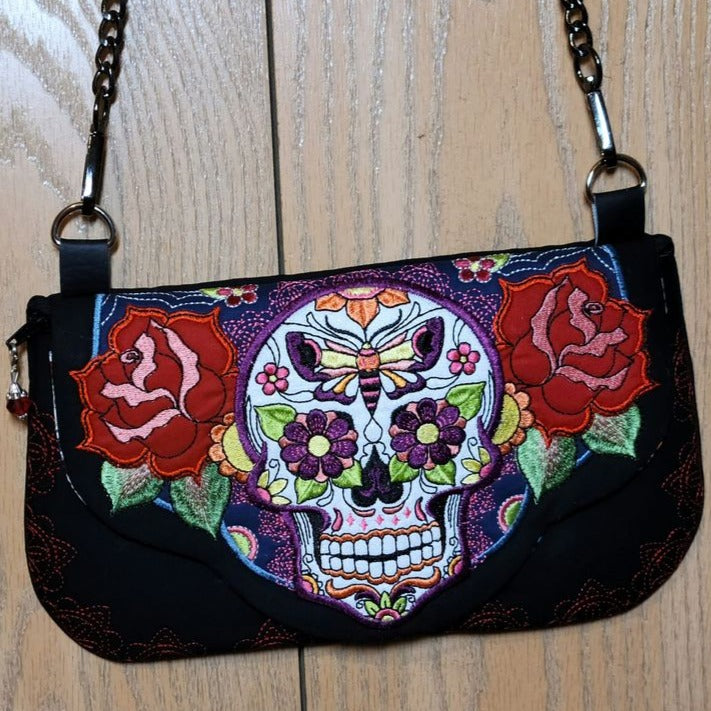 Sugar Skull and Flowers Concealed & Carry Handbag... - Depop