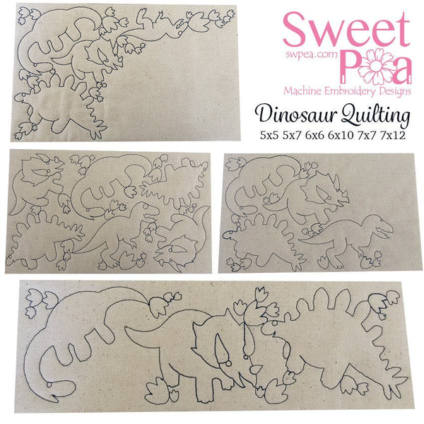 Dinosaur Quilting design - Sweet Pea