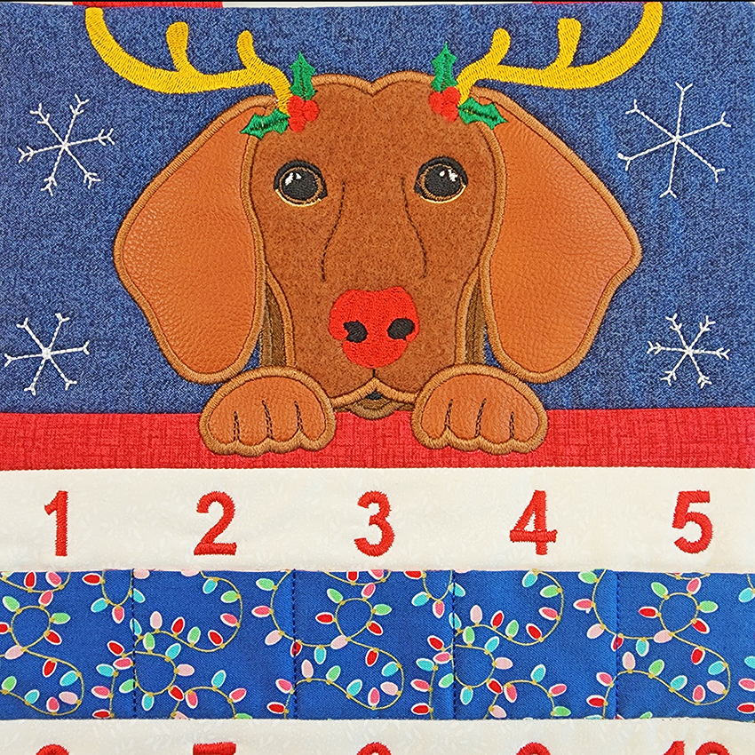 Cat & Dog Advent Hangers 5x7 6x10 7x12 In the hoop machine embroidery designs