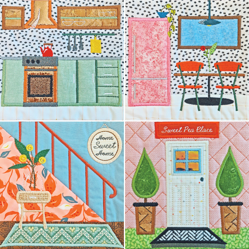 Dollhouse Blocks & Quilt 5x5 6x6 7x7 8x8 - Sweet Pea Australia In the hoop machine embroidery designs. in the hoop project, in the hoop embroidery designs, craft in the hoop project, diy in the hoop project, diy craft in the hoop project, in the hoop embroidery patterns, design in the hoop patterns, embroidery designs for in the hoop embroidery projects, best in the hoop machine embroidery designs perfect for all hoops and embroidery machines