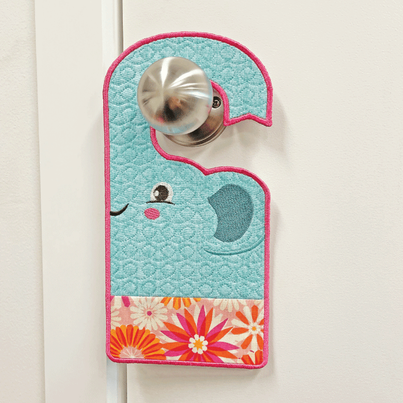 Doorknob Hangers 5x7 6x10 - Sweet Pea In The Hoop Machine Embroidery Design