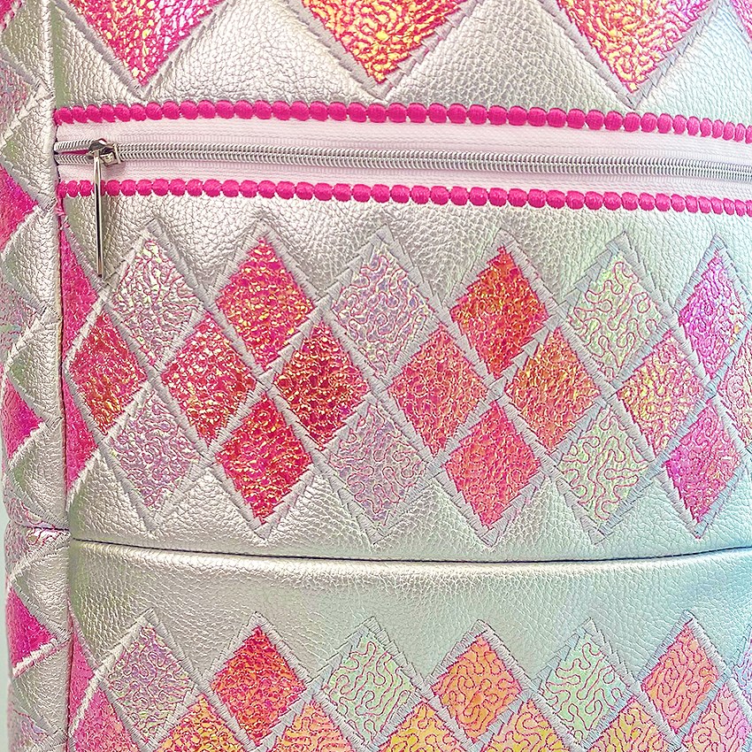 double diamond tote bag close up