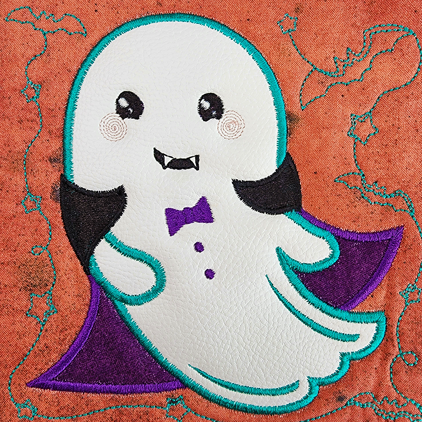 Cute Ghost Runner 4x4 5x5 6x6 7x7 In the hoop machine embroidery designs