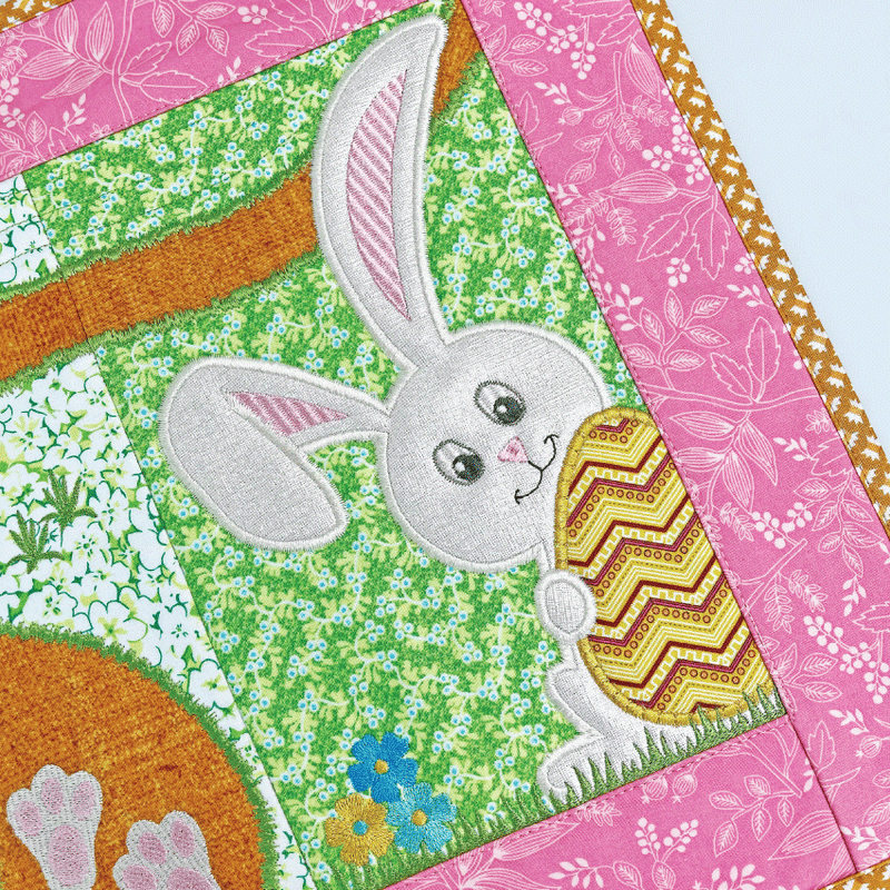 Easter Egg Hunt Placemat 5x7 6x10 7x12 - Sweet Pea In The Hoop Machine Embroidery Design