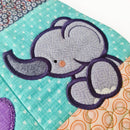 Elephant with Balloons Baby Bib 5x7 - Sweet Pea