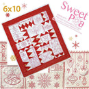 Emma's Christmas Redwork Quilt 6x10 - Sweet Pea