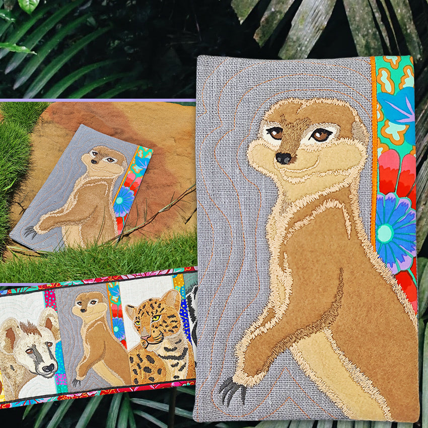 Meerkat Add-on Block or Mug Rug 5x7 6x10 and 7x12 - Sweet Pea Australia In the hoop machine embroidery designs. in the hoop project, in the hoop embroidery designs, craft in the hoop project, diy in the hoop project, diy craft in the hoop project, in the hoop embroidery patterns, design in the hoop patterns, embroidery designs for in the hoop embroidery projects, best in the hoop machine embroidery designs perfect for all hoops and embroidery machines