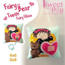 Fairy and Bear tooth fairy pillow 6x6 and 8x8 - Sweet Pea