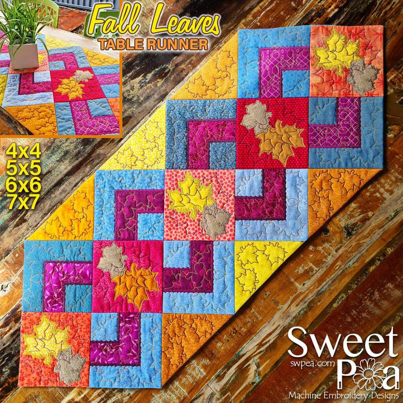 The Sunflower - English Paper Piecing Quilt Project - 40 x 40 Quilt +  Table Runner & Pillow 