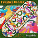 Feather Jungle Table Runner 5x7 6x10 7x12 - Sweet Pea