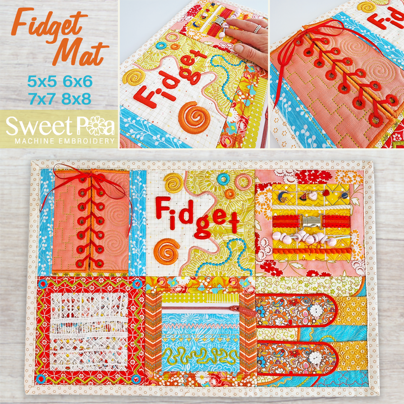 Fidget Mat 5x5 6x6 7x7 8x8 - Sweet Pea