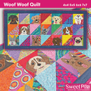 Woof Woof Quilt 4x4 5x5 6x6 7x7 - Sweet Pea In The Hoop Machine Embroidery Design