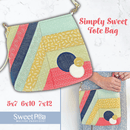Simply Sweet Tote Bag 5x7 6x10 7x12 - Sweet Pea In The Hoop Machine Embroidery Design