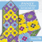 Pansy Blocks and Runner 4x4 5x5 6x6 7x7 - Sweet Pea In The Hoop Machine Embroidery Design