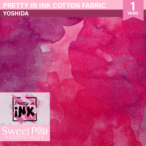 Pretty in Ink - Yard on a Card - YOSHIDA - Sweet Pea In The Hoop Machine Embroidery Design
