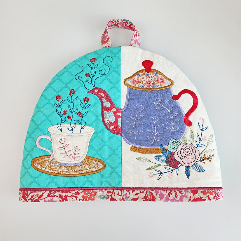 Tea Cosy 5x7 6x10 8x12 In the hoop machine embroidery designs