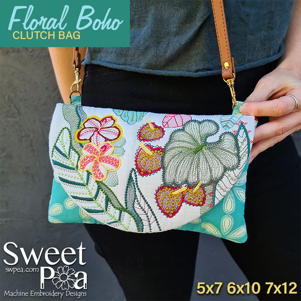 Floral Boho Clutch Bag 5x7 6x10 7x12 | Sweet Pea.