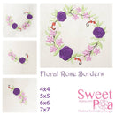 Floral Rose Borders 4x4 5x5 6x6 and 7x7 - Sweet Pea