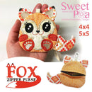 Fox Zipper Purse 4x4 5x5 - Sweet Pea