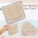 Free Standing Lace Clutch 6x10 - Sweet Pea In The Hoop Machine Embroidery Design