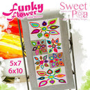 Funky Flower Table Runner 5x7 6x10 - Sweet Pea