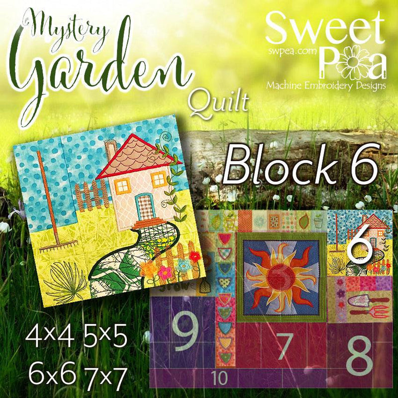 Mystery Garden BOM Sew Along Quilt Block 6 - Sweet Pea