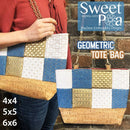Geometric Tote Bag 4x4 5x5 6x6 - Sweet Pea