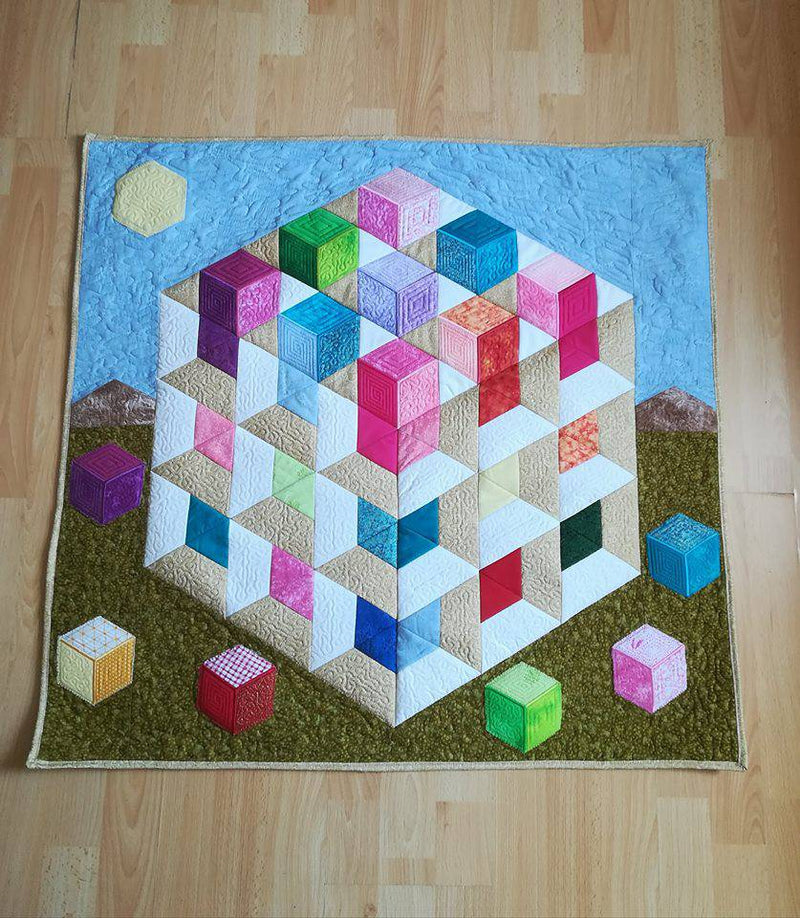 Hexagon Quilt 4x4 5x5 and 6x6 - Sweet Pea