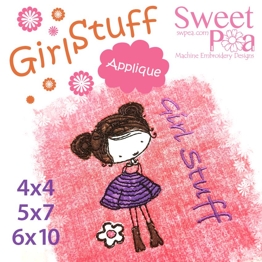 Girl Stuff Applique Machine Embroidery 4x4 5x7 6x10 - Sweet Pea Australia In the hoop machine embroidery designs. in the hoop project, in the hoop embroidery designs, craft in the hoop project, diy in the hoop project, diy craft in the hoop project, in the hoop embroidery patterns, design in the hoop patterns, embroidery designs for in the hoop embroidery projects, best in the hoop machine embroidery designs perfect for all hoops and embroidery machines