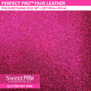 Perfect Pro™ Faux Leather - Glitter Hot Pink 0.7mm | Sweet Pea.