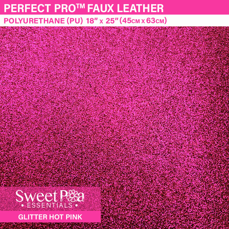 Perfect Pro™ Faux Leather - Glitter Hot Pink 0.7mm