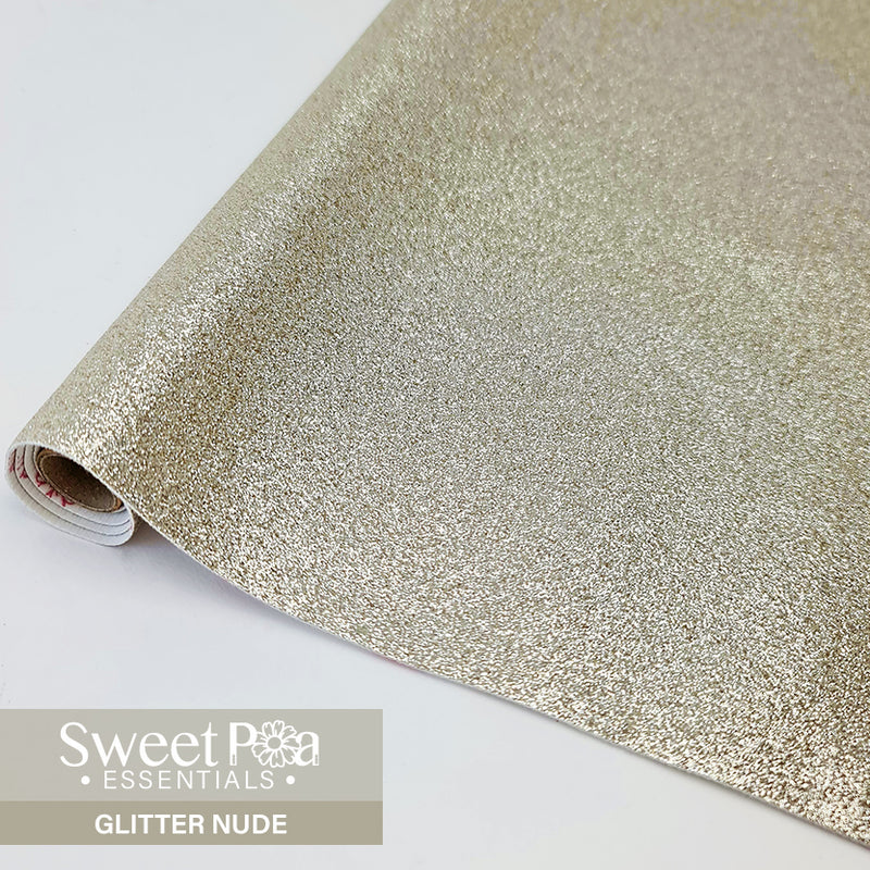 Perfect Pro™ Faux Leather - Glitter Nude 0.8mm | Sweet Pea.